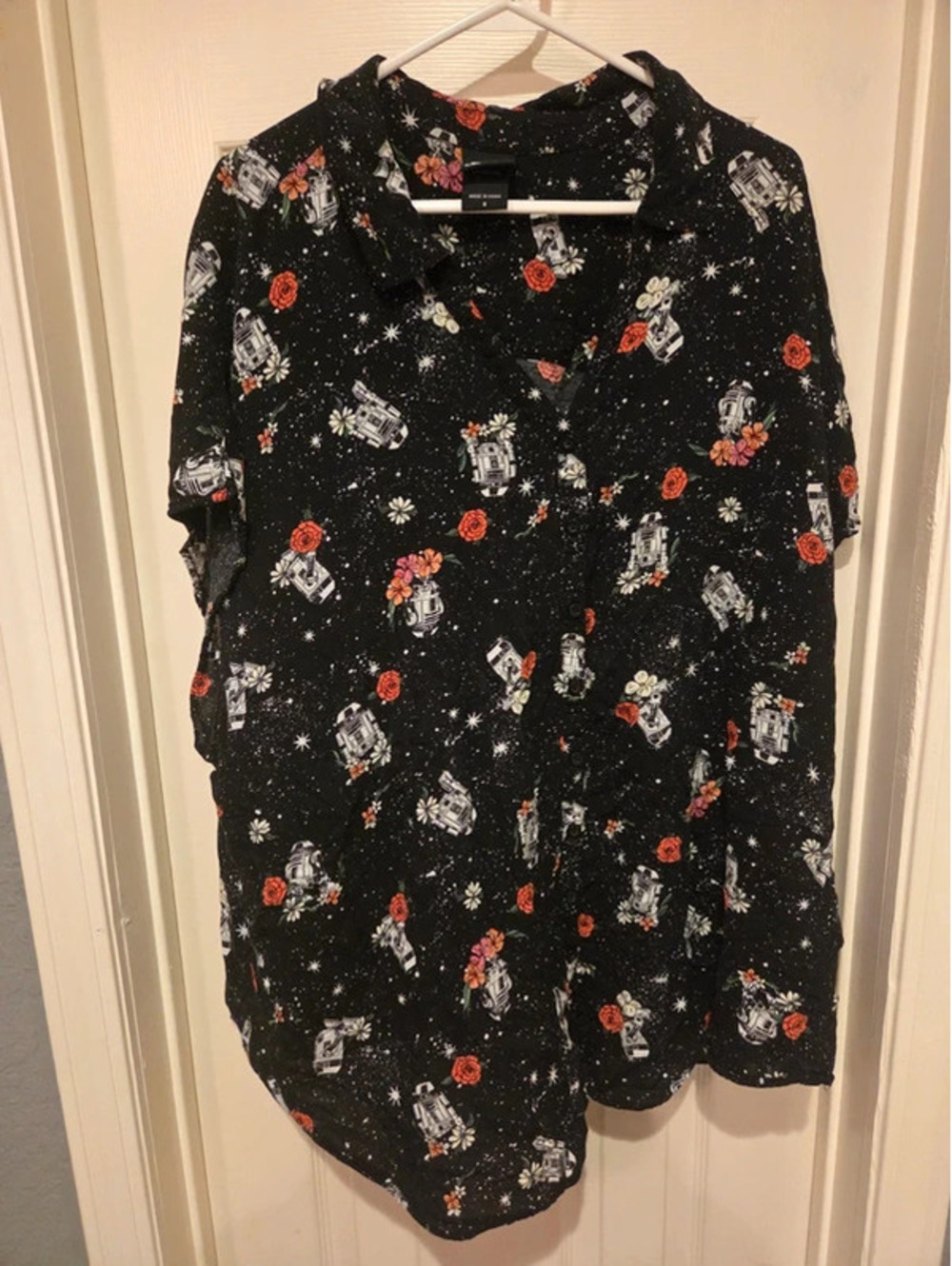 Black Star Wars Boba Fett floral Hawaiian shirt